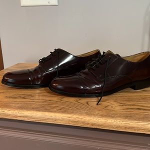 Cole Haan Burgundy Mens Leather Oxfords